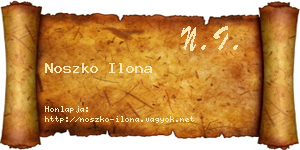 Noszko Ilona névjegykártya